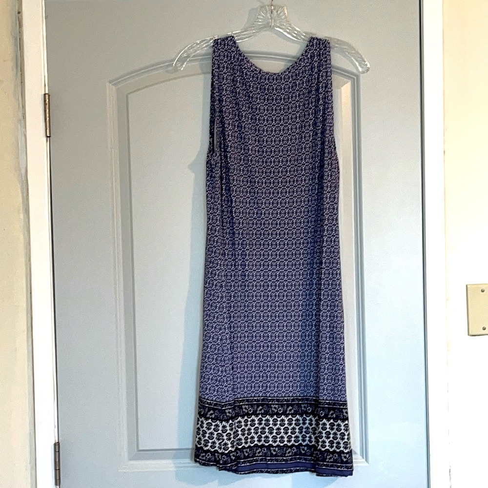 Tank dress. Size small from Loft Outlet. Blue pattern.